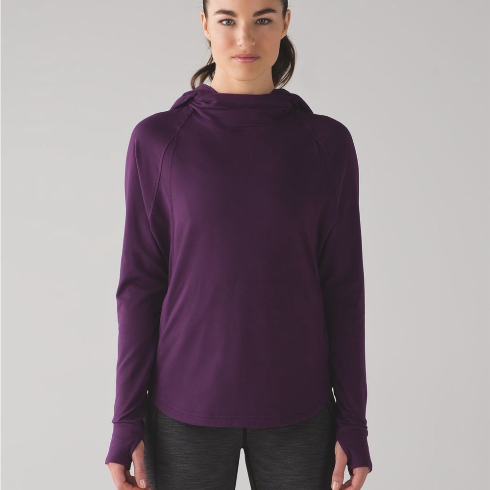 Lululemon Pick Up The Pace long sleeve hoodie in darkest magenta